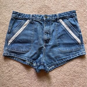Free People Denim Shorts with Lace